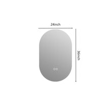 Load image into Gallery viewer, Smart Wall Mounted LED Touch Screen Mirror With Anti-Fog Function And Adjustable Lighting
