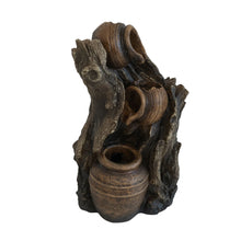 Load image into Gallery viewer, Decorative 3 Tier Water Fountain With Pot Design - Brown
