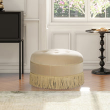 Load image into Gallery viewer, Yolanda - Round Upholstered Accent Ottoman
