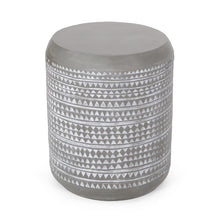 Load image into Gallery viewer, Outdoor Side Table With Cylindrical Shape - White
