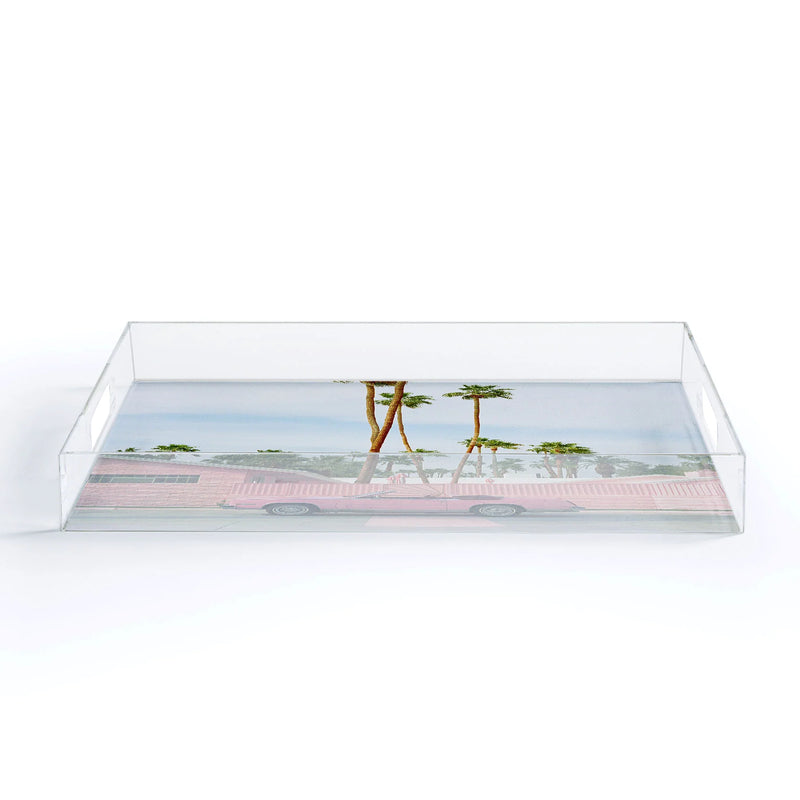 Deny Designs-The Pink Palm Springs Acrylic Tray