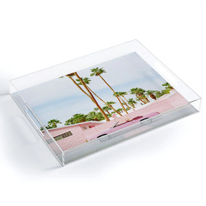 Deny Designs-The Pink Palm Springs Acrylic Tray