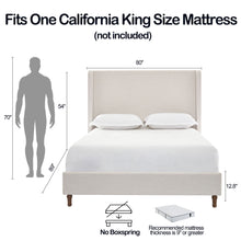 Load image into Gallery viewer, Harper - Tall Headboard Upholstered Bed / High Headboard / Elegant Simplicity / No Box Spring Needed
