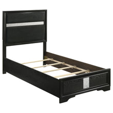 Load image into Gallery viewer, Modern Bedroom Set With Upholstered Headboard And Textured Storage
