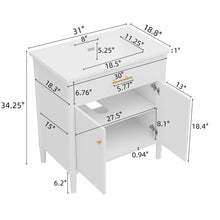Load image into Gallery viewer, Bathroom Vanity With Sink, Soft Close Doors And Adjustable Shelf
