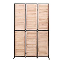 Load image into Gallery viewer, Rustic 3 Panel Room Dividers And Folding Privacy Screen
