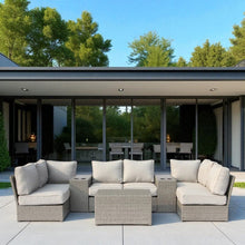 Load image into Gallery viewer, Comfortable Modern Patio Rattan Sectional Set With Cushions
