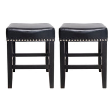 Load image into Gallery viewer, Soltique - Backless Dining Counter Stool With Nailhead Trim (Set of 2)
