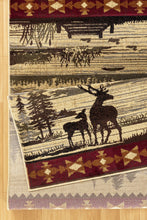Load image into Gallery viewer, Nature's Nest - 5'3" X 7'3" Lodge Area Rug - Multi / Cream
