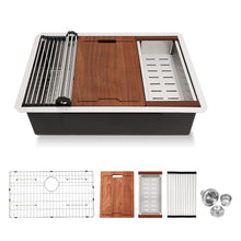 Load image into Gallery viewer, Single Bowl, Undermount Workstation, Kitchen Sink With Accessories
