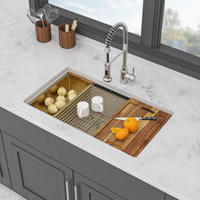 Load image into Gallery viewer, Quartz Composite Kitchen Sink With Undermount Design, Durable Single Bowl Workstation
