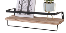 Load image into Gallery viewer, Floating Shelves, Long Wall Shelves (Set of 2) Wall Mounted Shelves With Brackets For Bedroom - Natural Wood
