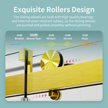Load image into Gallery viewer, Frameless Sliding Shower Door With Soft- Close, 3 / 8" Tempered Glass
