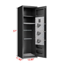 Load image into Gallery viewer, Rifle Safe, Biometric &amp; Keypad Lock, Adjustable Gun Racks With Built In Alarm System
