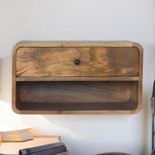 Load image into Gallery viewer, Curve Upper Slot Floating Nightstand
