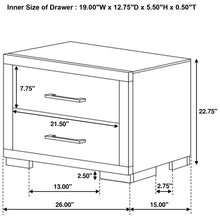 Load image into Gallery viewer, Polk - 2 Drawer Nightstand With Slim Handles - Cappuccino

