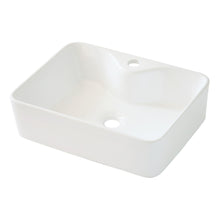 Load image into Gallery viewer, Modern Ceramic Rectangular Vessel Bathroom Sink With Sleek Design

