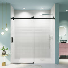 Load image into Gallery viewer, Frameless Sliding Shower Door With Soft- Close, 3 / 8" Tempered Glass
