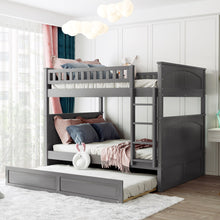 Load image into Gallery viewer, Bunk Bed With Twin Size Trundle, Guardrails
