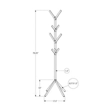 Load image into Gallery viewer, Coat Rack, Hall Tree, Free Standing, 8 Hooks, Entryway, Contemporary &amp; Modern
