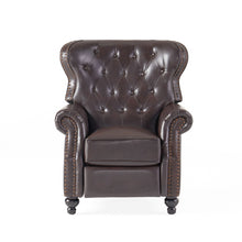 Load image into Gallery viewer, Contemporary Style Push Back Recliner With Button Tufted Stitching And Nailhead Trim

