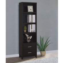 Load image into Gallery viewer, Media Tower With And Drawer With Adjustable Shelves Handles - Brown
