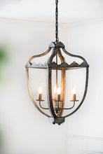 Load image into Gallery viewer, 4 Light Metal Chandelier, Hanging Light Fixture With Adjustable Chain For Kitchen, Bulb Not Included - Gray
