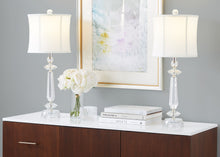 Load image into Gallery viewer, Karat - Contemporary Crystal Table Lamp (Set of 2) - Clear Crystal / Chrome / White Softback
