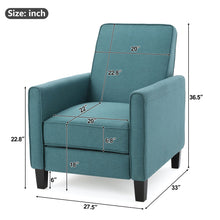 Load image into Gallery viewer, Upholstered Push Back Recliner Chair For Living Room
