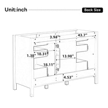 Load image into Gallery viewer, 46.5" Modern Bathroom Vanity Cabinet Only, Soft Close Door &amp; 6 Drawers - White
