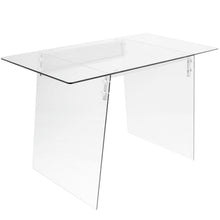 Load image into Gallery viewer, Glacier - Contemporary Desk - Clear / Chrome
