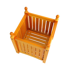 Load image into Gallery viewer, Square Outdoor Flower And Herb Pot - Teak
