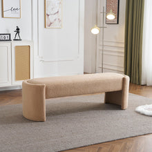 Load image into Gallery viewer, Simple Long Ottoman Bench - Light Camel
