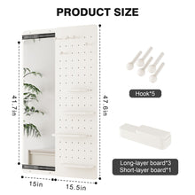 Load image into Gallery viewer, Wall Mounted Full Length Mirror With Shelf And Hook
