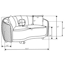 Load image into Gallery viewer, Lorraine - 2 Piece Upholstered Sofa Set With Tufting Trim - Dark Gray

