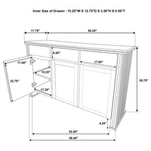 Load image into Gallery viewer, Dreydon - 3 Door Sideboard Server - Light Brown
