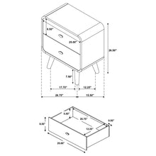 Load image into Gallery viewer, Winston - 2 Drawer Nightstand - Ash Brown
