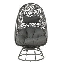 Load image into Gallery viewer, Hikre - Patio Lounge Chair &amp; Side Table - Black / Charcoal
