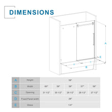 Load image into Gallery viewer, Frameless Tub Sliding Shower Door With Easy Clean Coating
