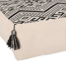 Load image into Gallery viewer, Kiki - Rectangular Pouf Ottoman Floor Cushion Natural - Black
