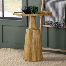 Load image into Gallery viewer, Pedestal Accent Table With Round Lipped Top
