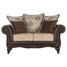 Load image into Gallery viewer, Brookridge - Rolled Arm Loveseat Sofa With Upholstery - Brown

