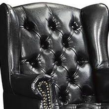 Load image into Gallery viewer, Samantha - Wingback Chair And Ottoman Set - Black
