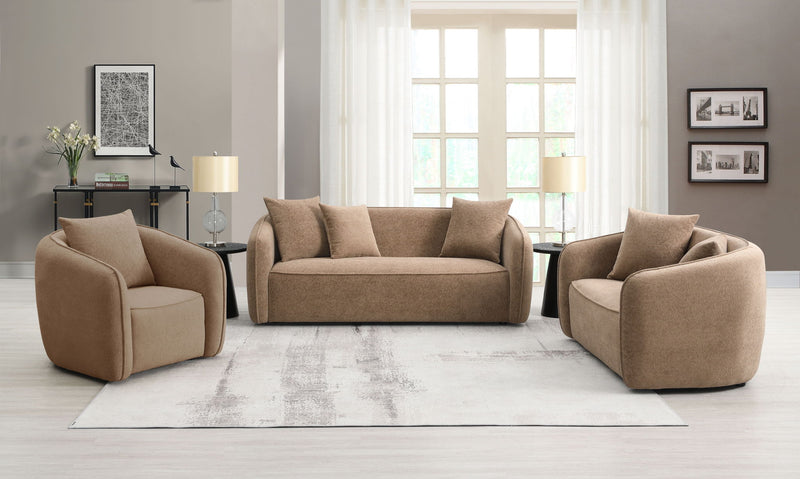 Keith - 3 Piece Living Room Set (Comes With Matching Color Toss Pillows)
