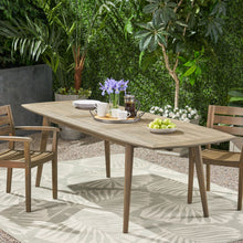 Load image into Gallery viewer, Placidity - Outdoor Expandable Dining Table With Slatted Tabletop And Tapered Legs
