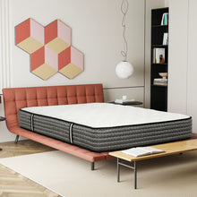 Load image into Gallery viewer, 12" Premium Hybrid Mattress In A Box Soft Gel Memory Foam Top With Cooling Technology - Gray / White - Queen
