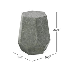 Load image into Gallery viewer, Modern Hammered Iron Geometric End Table
