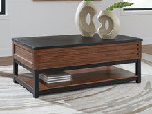 Load image into Gallery viewer, Kallari - Lift Top Cocktail Table - Warm Brown / Black
