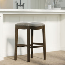 Load image into Gallery viewer, Modern Stool &amp; Nail Head Detailing
