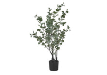 Load image into Gallery viewer, 35" Tall, Artificial Plant, Eucalyptus Tree, Indoor, Faux, Fake, Floor, Greenery, Potted, Decorative - Green / Black
